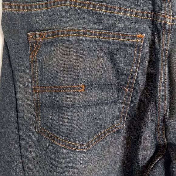 Calvin Klein Size 38 x 32 Mens Jeans Relaxed Straight Fit Dark Wash 100% Cotton - Picture 9 of 15
